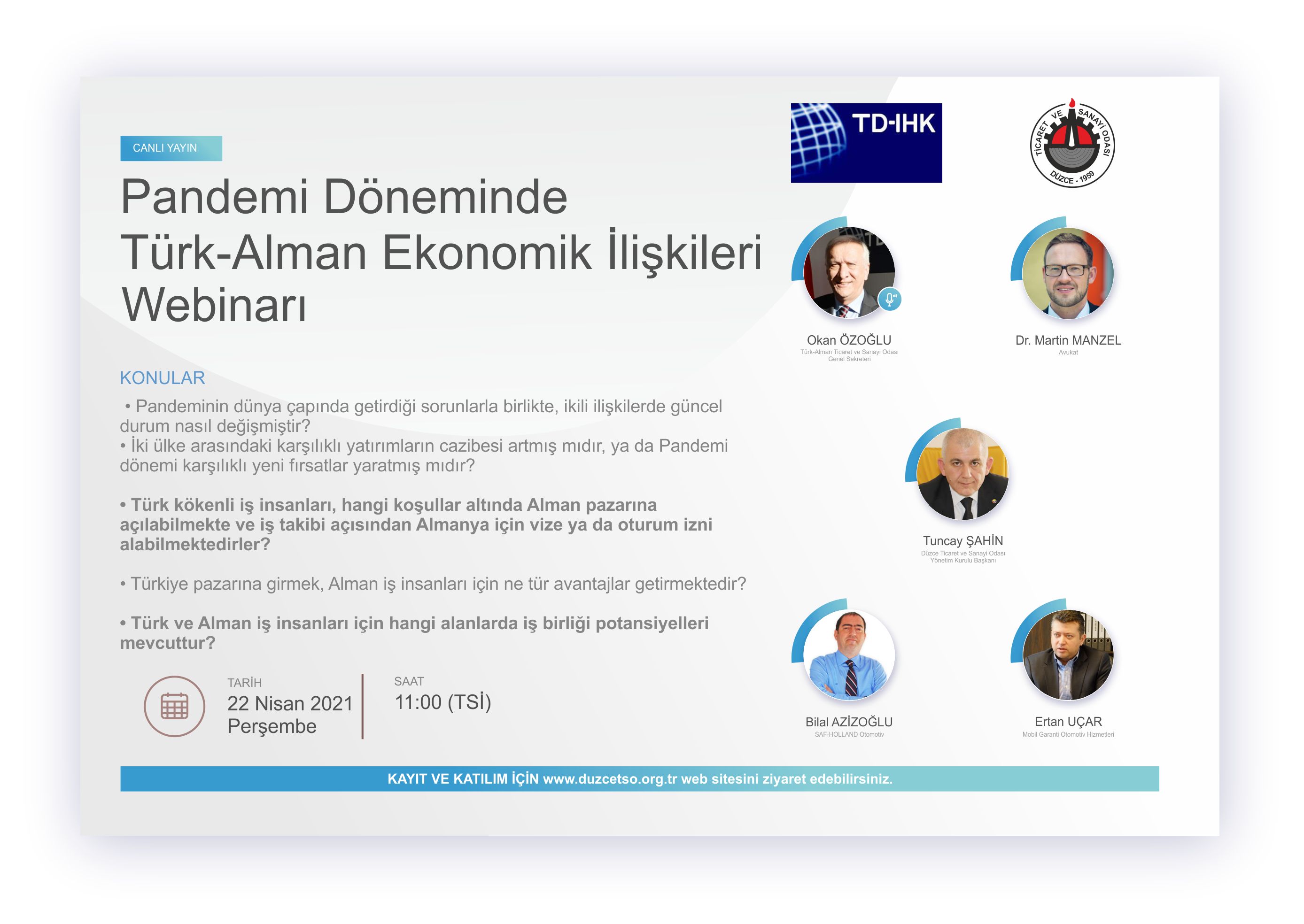 Pandemi Döneminde Türk-Alman Ekonomik İlişkileri Webinarı